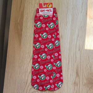 NWT Buc-ee’s Red Holiday Crew Socks
